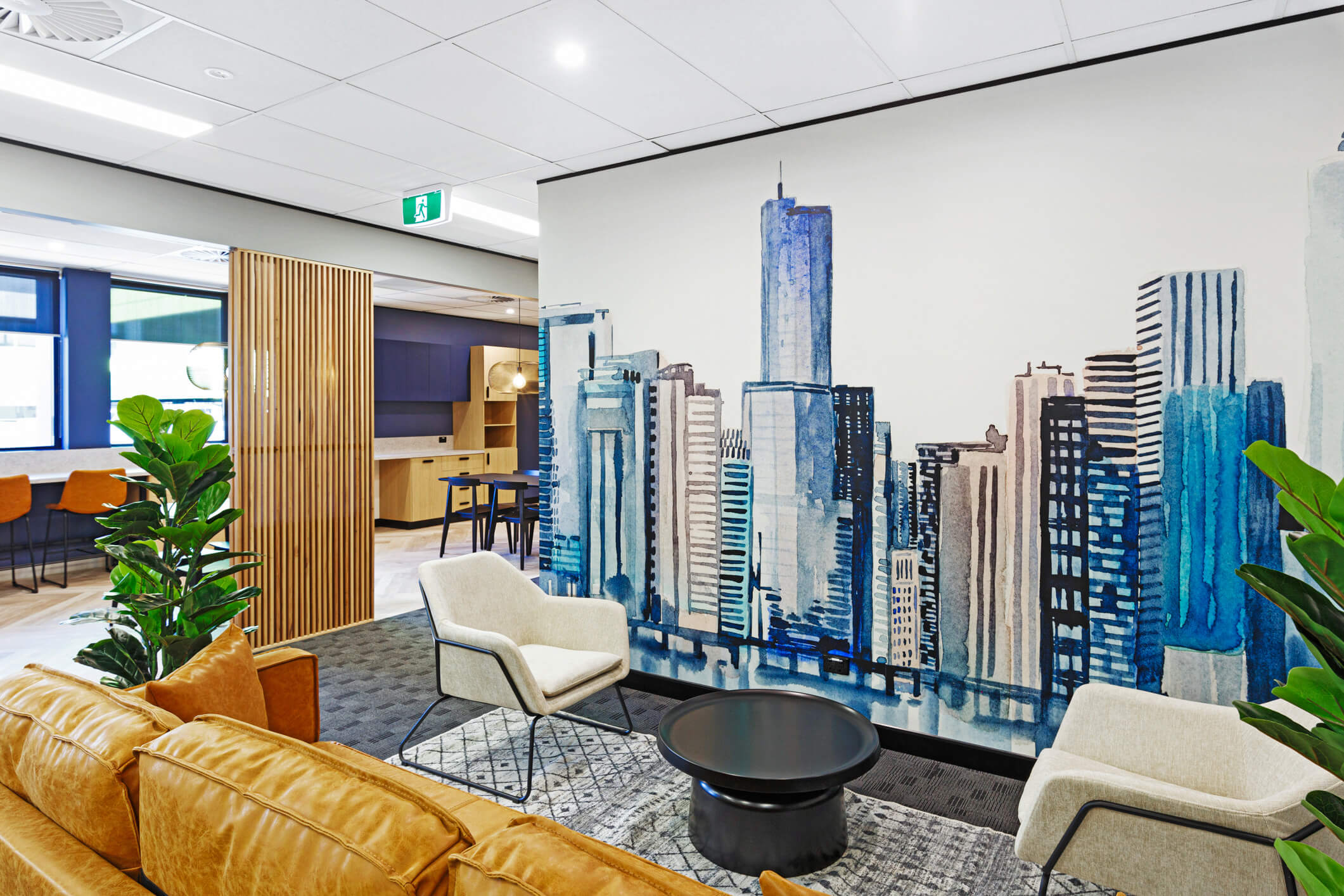 Photos of elements advisory group office fitout milton brisbane completed by Raw Commercial Projects