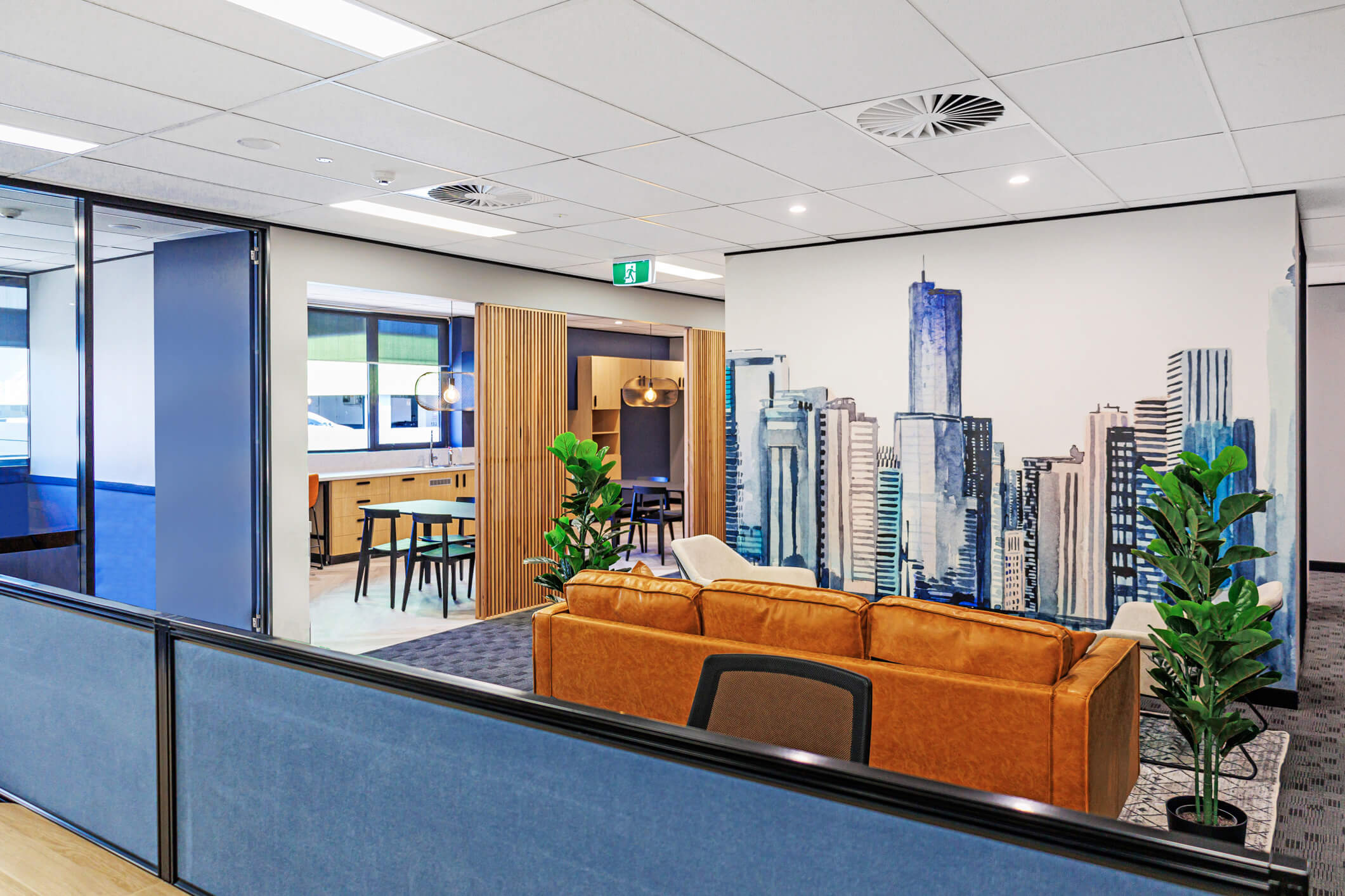 Photos of elements advisory group office fitout milton brisbane completed by Raw Commercial Projects