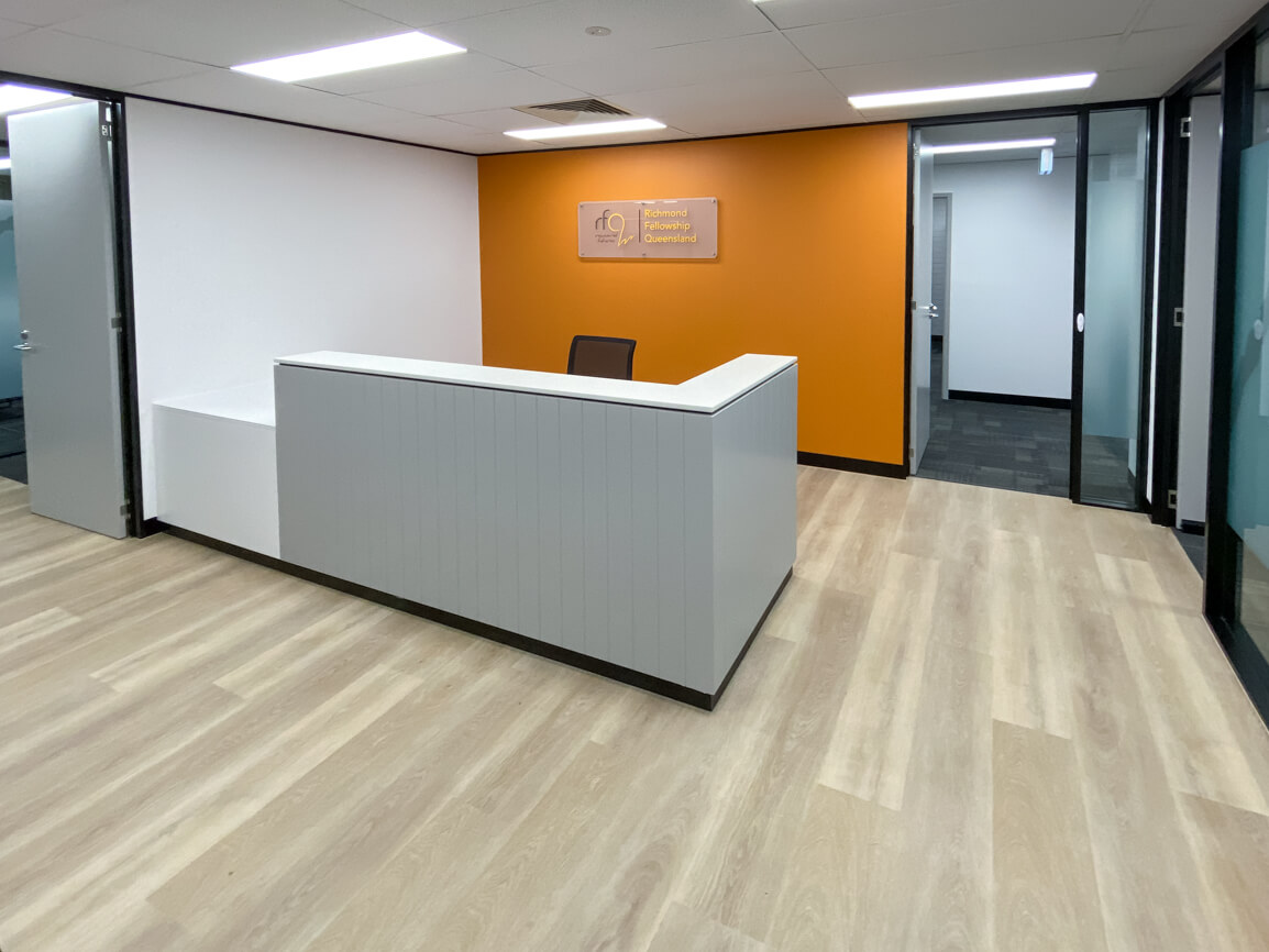 richmond fellowship queensland ipswich office design and fitout by raw commercial projects